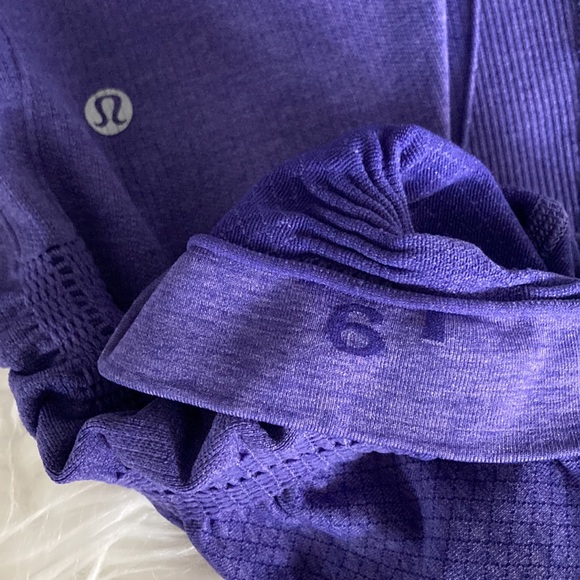 LULULEMON In The Flow II Crop Purple Leggings 6 - Picture 11 of 12